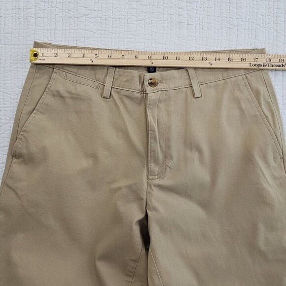 Club Room Men's Size 34x32 4-Way Stretch Chino Golf Pant Khaki Relaxed Straight - Picture 6 of 14